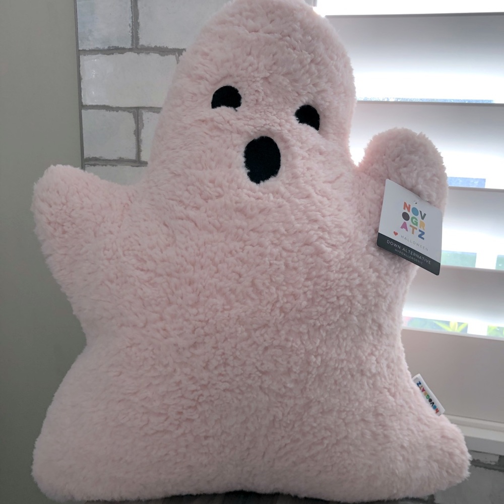 Novogratz Light pink Ghost Sherpa Pillow